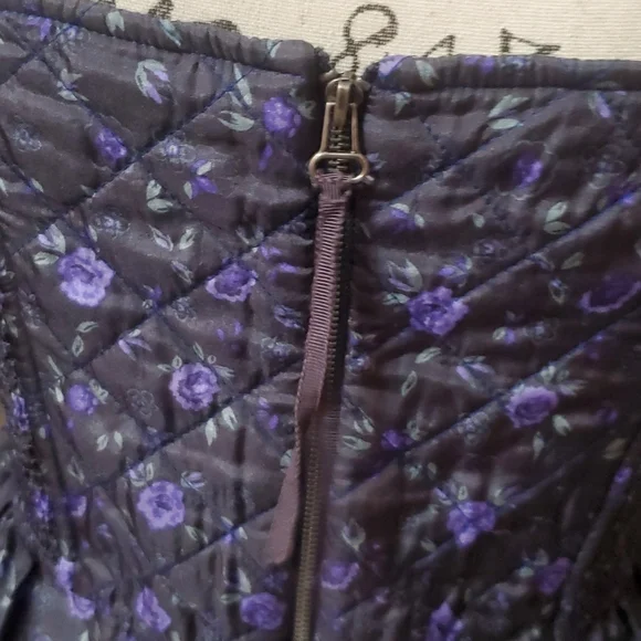 Rebecca Taylor 100% Silk Quilted Floral Dress 12 - Picture 9 of 11